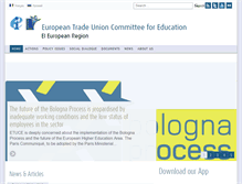 Tablet Screenshot of csee-etuce.org